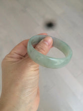 Load image into Gallery viewer, 49.5mm Certified Type A 100% Natural icy watery light green/gray/black thin Jadeite Jade bangle AY79-3208
