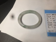 Load image into Gallery viewer, 51.5mm certified 100% natural Type A light green/white oval jadeite jade bangle AZ124-2782