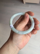 Load image into Gallery viewer, 56mm Certified Type A 100% Natural light green yellow round cut Jadeite Jade bangle BQ51-8175