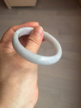 Load image into Gallery viewer, 53.5mm Certified Type A 100% Natural light green white oval Jadeite bangle AU2-3837