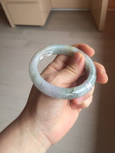 Load image into Gallery viewer, 55.7mm Certified Type A 100% Natural watery light purple/green/white Jadeite Jade bangle F99-3522