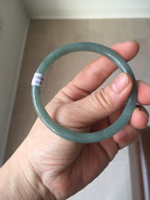 Load image into Gallery viewer, 59mm Certified Type A 100% Natural light green/blue/brown slim round cut Guatemala Jadeite bangle BS56-4639