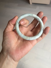 Load image into Gallery viewer, 56mm Certified Type A 100% Natural light green yellow round cut Jadeite Jade bangle BQ51-8175