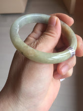Load image into Gallery viewer, 53.8mm certified Type A 100% Natural icy light green/yellow/purple Jadeite Jade bangle F100-3517