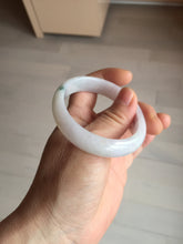 Load image into Gallery viewer, 52mm certified type A100% Natural green purple oval Jadeite Jade bangle BM34-0270