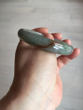 Load image into Gallery viewer, 56.2mm certified Type A 100% Natural green/red/gray/purple (FU LU SHOU) Jadeite Jade bangle BL78-8659
