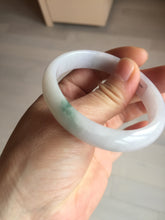 Load image into Gallery viewer, 52mm certified type A100% Natural green purple oval Jadeite Jade bangle BM34-0270
