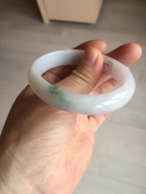 Load image into Gallery viewer, 52mm certified type A100% Natural green purple oval Jadeite Jade bangle BM34-0270