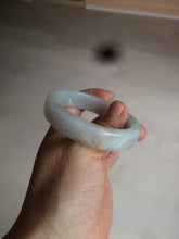 Load image into Gallery viewer, 49mm certified 100% natural Type A light green/white/red square oval jadeite jade bangle AR90-5208