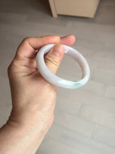 Load image into Gallery viewer, 52mm certified type A100% Natural green purple oval Jadeite Jade bangle BM34-0270