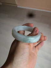 Load image into Gallery viewer, 49mm certified 100% natural Type A light green/white/red square oval jadeite jade bangle AR90-5208