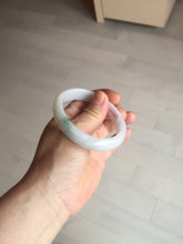 Load image into Gallery viewer, 52mm certified type A100% Natural green purple oval Jadeite Jade bangle BM34-0270