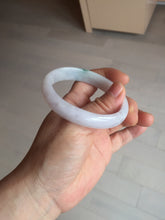 Load image into Gallery viewer, 52mm certified type A100% Natural green purple oval Jadeite Jade bangle BM34-0270