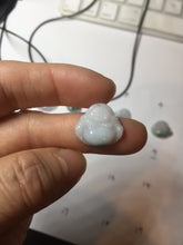 Load image into Gallery viewer, 100% Natural type A icy watery light purple green white small happy Buddha jadeite pendant PF24
