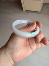 Load image into Gallery viewer, 52mm certified type A100% Natural green purple oval Jadeite Jade bangle BM34-0270