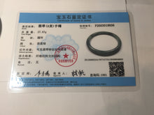 Load image into Gallery viewer, 58.5mm Certified Type A 100% Natural dark green/blue/gray/black with flying flowers Guatemala Jadeite bangle BH238-8656