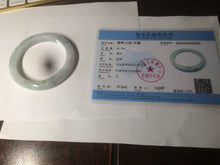 Load image into Gallery viewer, 53.9mm certified 100% natural Type A light green/brown Jadeite jade bangle AE65-7847