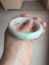 Load image into Gallery viewer, 57mm certified 100% natural sunny green/purple/yellow/white(FU LU SHOU) jadeite jade bangle AS85-7082