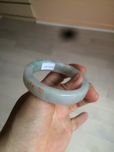 Load image into Gallery viewer, 49mm certified 100% natural Type A light green/white/red square oval jadeite jade bangle AR90-5208