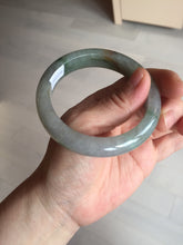 Load image into Gallery viewer, 56.2mm certified Type A 100% Natural green/red/gray/purple (FU LU SHOU) Jadeite Jade bangle BL78-8659