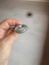 Load image into Gallery viewer, 100% natural type A green/black (青花乌鸡芝麻糊) jadeite jade band ring AE57