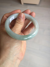 Load image into Gallery viewer, 54.8mm certified type A 100% Natural icy watery green/white jadeite jade bangle BP35-8906