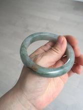 Load image into Gallery viewer, 56.2mm certified Type A 100% Natural green/red/gray/purple (FU LU SHOU) Jadeite Jade bangle BL78-8659