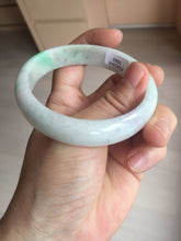 Load image into Gallery viewer, 57mm certified 100% natural sunny green/purple/yellow/white(FU LU SHOU) jadeite jade bangle AS85-7082