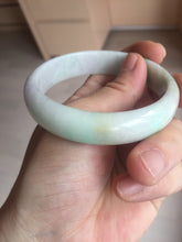 Load image into Gallery viewer, 57mm certified 100% natural sunny green/purple/yellow/white(FU LU SHOU) jadeite jade bangle AS85-7082