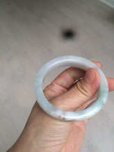 Load image into Gallery viewer, 49mm certified 100% natural Type A light green/white/red square oval jadeite jade bangle AR90-5208