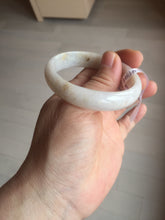 Load image into Gallery viewer, 46-48mm certified Type A 100% Natural light purple/brown/white/black kids oval Jadeite Jade bangle Group F98