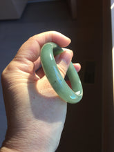 Load image into Gallery viewer, 52.4mm Certified Type A 100% Natural Oily Dark Green Gray Black(油青) Oval Jadeite Jade Bangle PH260-7132