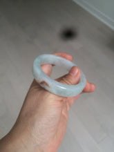 Load image into Gallery viewer, 49mm certified 100% natural Type A light green/white/red square oval jadeite jade bangle AR90-5208