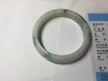 Load image into Gallery viewer, 52.2mm 100% natural certified green/purple/orange(FU LU SHOU) jadeite jade bangle Q139-7290
