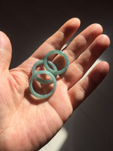 Load image into Gallery viewer, 19mm size 9 100% natural type A green/blue Guatemala jadeite jade band ring group PE125