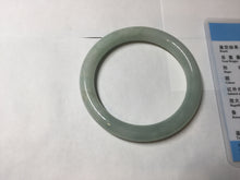 Load image into Gallery viewer, 53.5mm certified 100% natural Type A light green round cut jadeite jade bangle BP161-2771