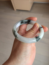Load image into Gallery viewer, 53.8mm certified Type A 100% Natural light green/white jadeite jade bangle BK100-2343
