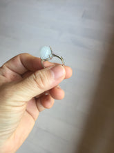 Load image into Gallery viewer, 100% natural type A white four-prong jadeite jade ring PA80