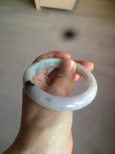 Load image into Gallery viewer, 56.8mm certified type A 100% Natural dark green/white/purple jadeite jade bangle BG76-1838