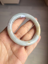 Load image into Gallery viewer, 50.2mm Certified Type A 100% Natural light green yellow purple round cut Jadeite Jade bangle BQ49-8191