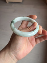 Load image into Gallery viewer, 57.5mm Certified 100% natural Type A green/white jadeite jade bangle BM32-9745
