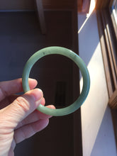 Load image into Gallery viewer, 59mm Certified Type A 100% Natural green gray (油青) round cut jadeite Jade bangle PH261-7140