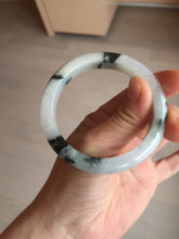 Load image into Gallery viewer, 53.8mm certified Type A 100% Natural light green/white jadeite jade bangle BK100-2343