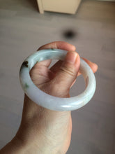 Load image into Gallery viewer, 56.8mm certified type A 100% Natural dark green/white/purple jadeite jade bangle BG76-1838