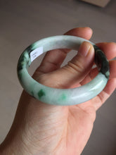 Load image into Gallery viewer, 54mm certificated Type A 100% Natural dark green/sunny green/white Jadeite Jade bangle BG40-3296