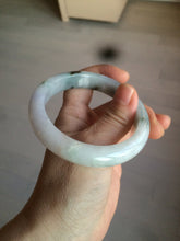Load image into Gallery viewer, 56.8mm certified type A 100% Natural dark green/white/purple jadeite jade bangle BG76-1838