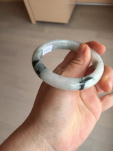 Load image into Gallery viewer, 53.8mm certified Type A 100% Natural light green/white jadeite jade bangle BK100-2343