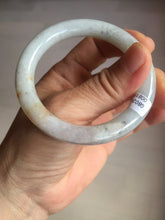 Load image into Gallery viewer, 50.2mm Certified Type A 100% Natural light green yellow purple round cut Jadeite Jade bangle BQ49-8191