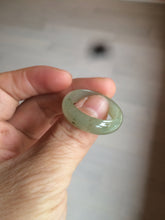 Load image into Gallery viewer, 22mm size12 3/4 100% natural type A icy watery light green/gray jadeite jade band ring AZ96