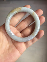 Load image into Gallery viewer, 50.2mm Certified Type A 100% Natural light green yellow purple round cut Jadeite Jade bangle BQ49-8191